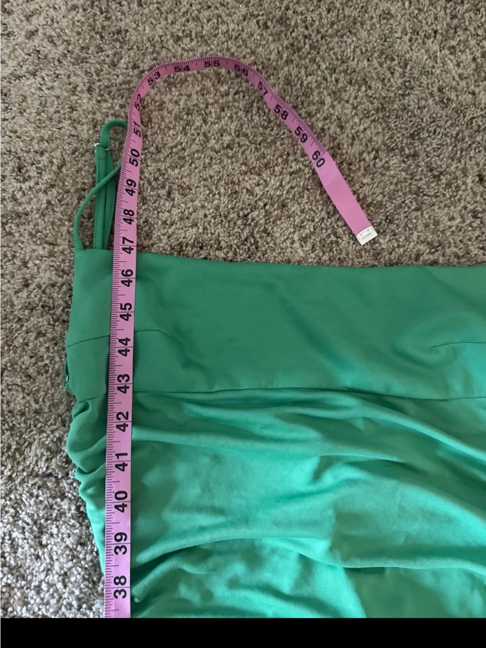 NWT Zara Draped Open Back Dress in Mid-green size Medium - Picture 10 of 12